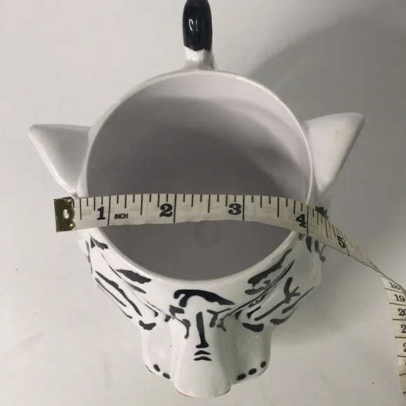 White Tiger Oversize Ceramic Coffee Cup Mug - Picture 3 of 6